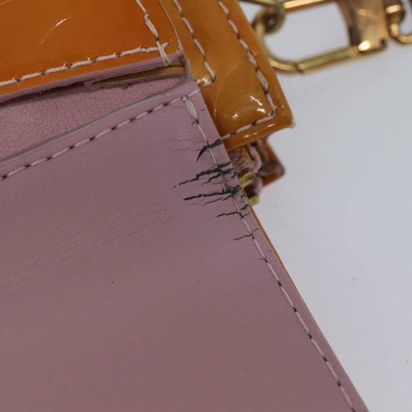 LOUIS VUITTON Monogram Vernis Motto Pouch Marshmallow Pink M91312 LV Auth 84288 - Picture 10 of 16